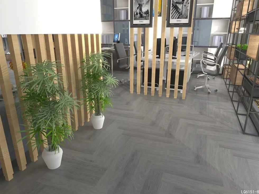 Herringbone Vinyl Flooring – CAT-1586 design photograph from the Superior Floor product catalog
