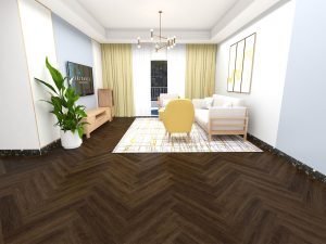 Herringbone spc vinyl floor 2G click system